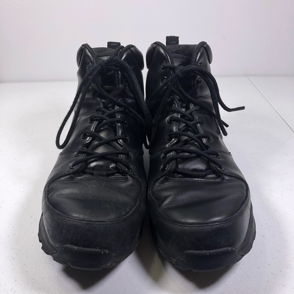 NIKE ACG MENS MANOA Black LEATHER BOOTS 454350-003 - Picture 4 of 8